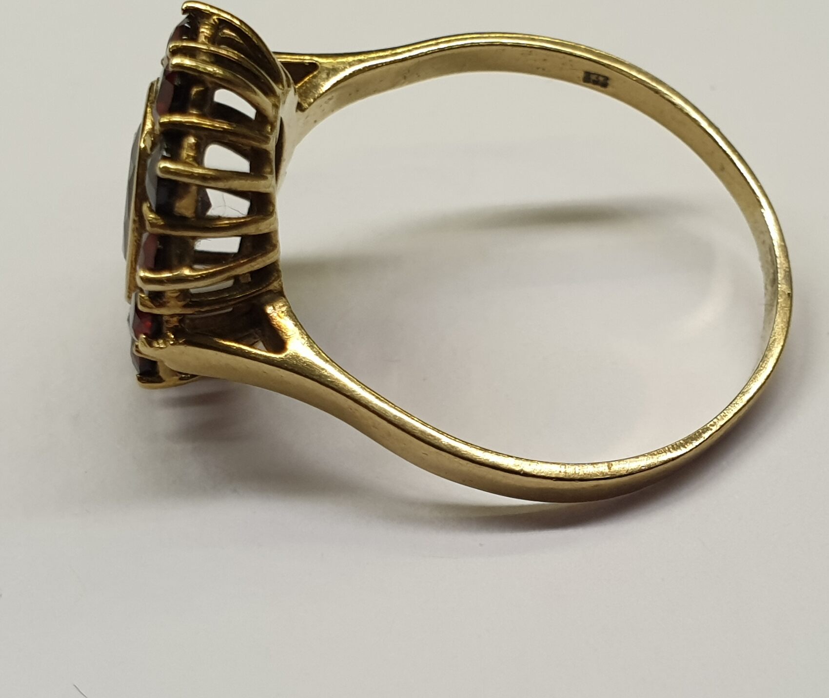 Granatschmuck 8 Karat 333er Gold Ring Granat Granatting Damenring ...