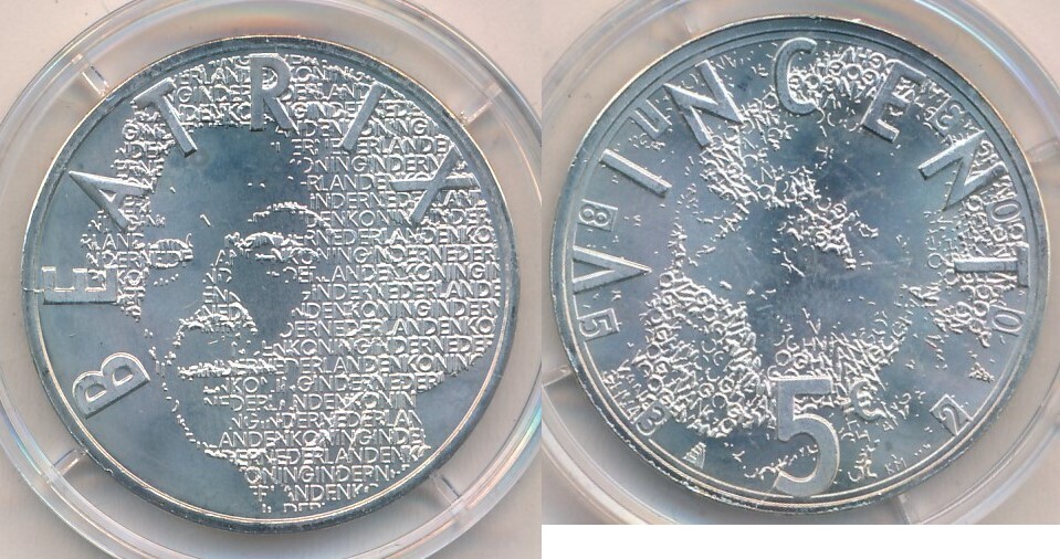 Niederlande 5 Euro 2003 Münze 925er Silber Beatrix Vincent EF Niederlande 5 Euro 2003 Münze 925er Silber Beatrix Vincent EF