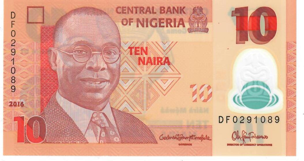 Nigeria 10 Naira 2016 Banknote Geldschein Unc | MA-Shops