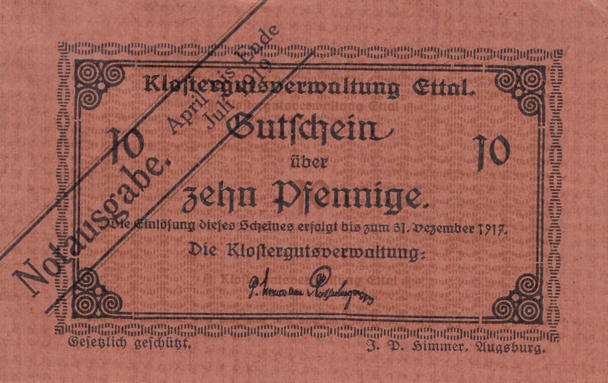Тип 1917. 10 pfenning 1917 eidelberg.