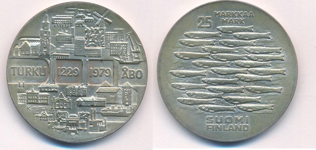 Finnland 25 Markkaa 1979 750th Anniversary of Turku EF | MA-Shops