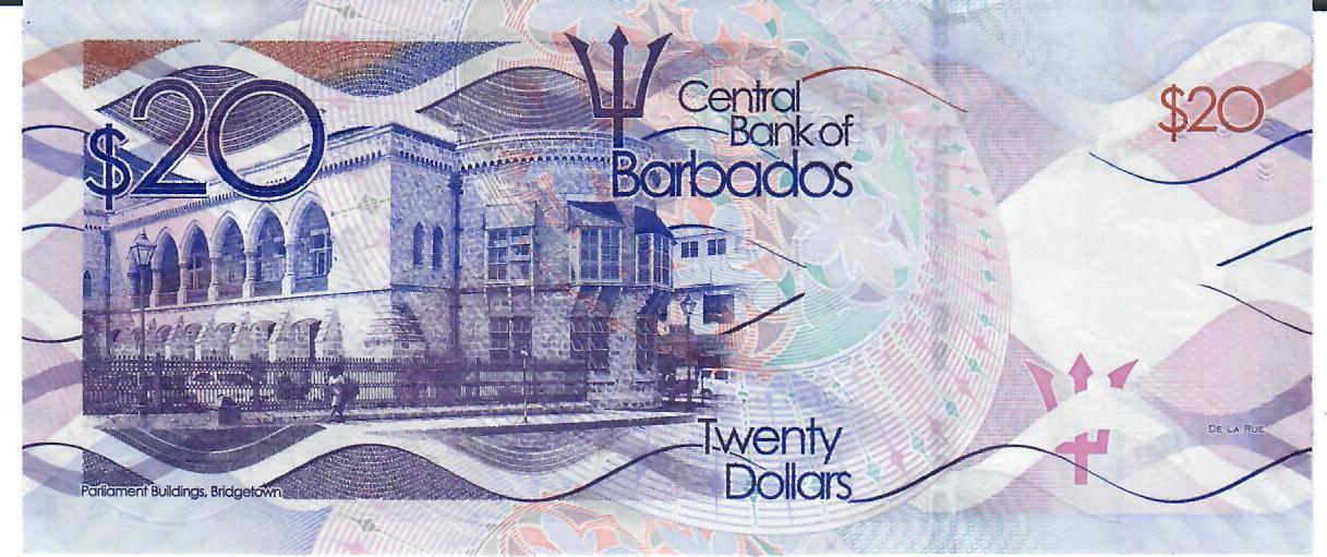 Купюры 2013. 20 Долларов Барбадос банкнота. Барбадос 2 доллара 2013. Барбадос валюта. Барбадос центр банкноты.