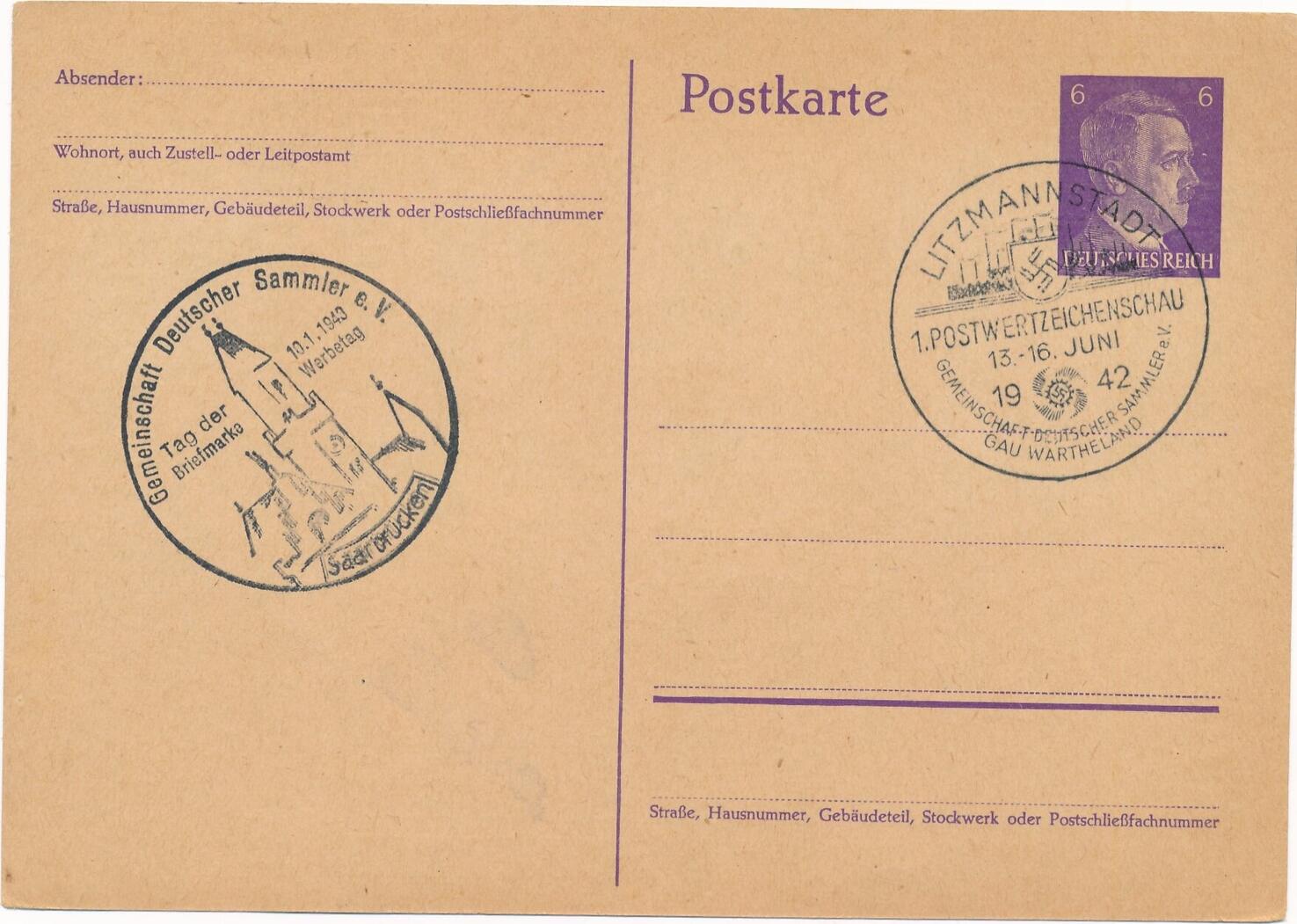 Deutschland Drittes Reich Ak Ansichtskarte Ganzsache Propagandakarte 1942 Postkarte