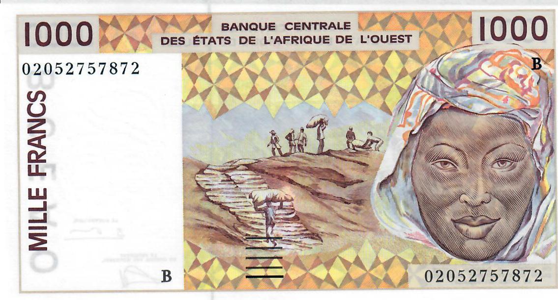 Benin 1000 Francs 0.D.(1995-2002) Banknote Geldschein unc | MA-Shops