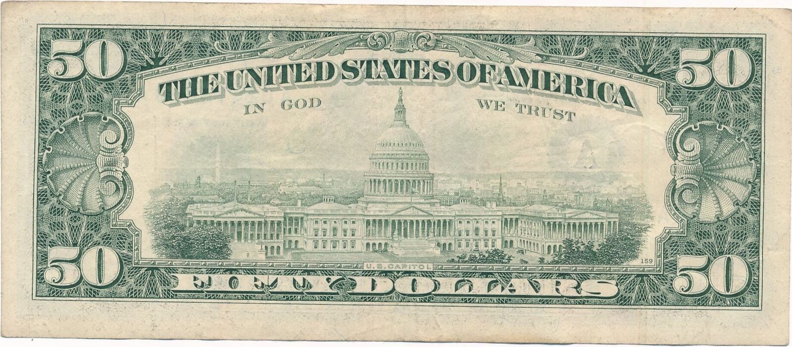 USA - Vereinigte Staaten v. Amerika $ 50 Dollars 1990 Geldschein ...