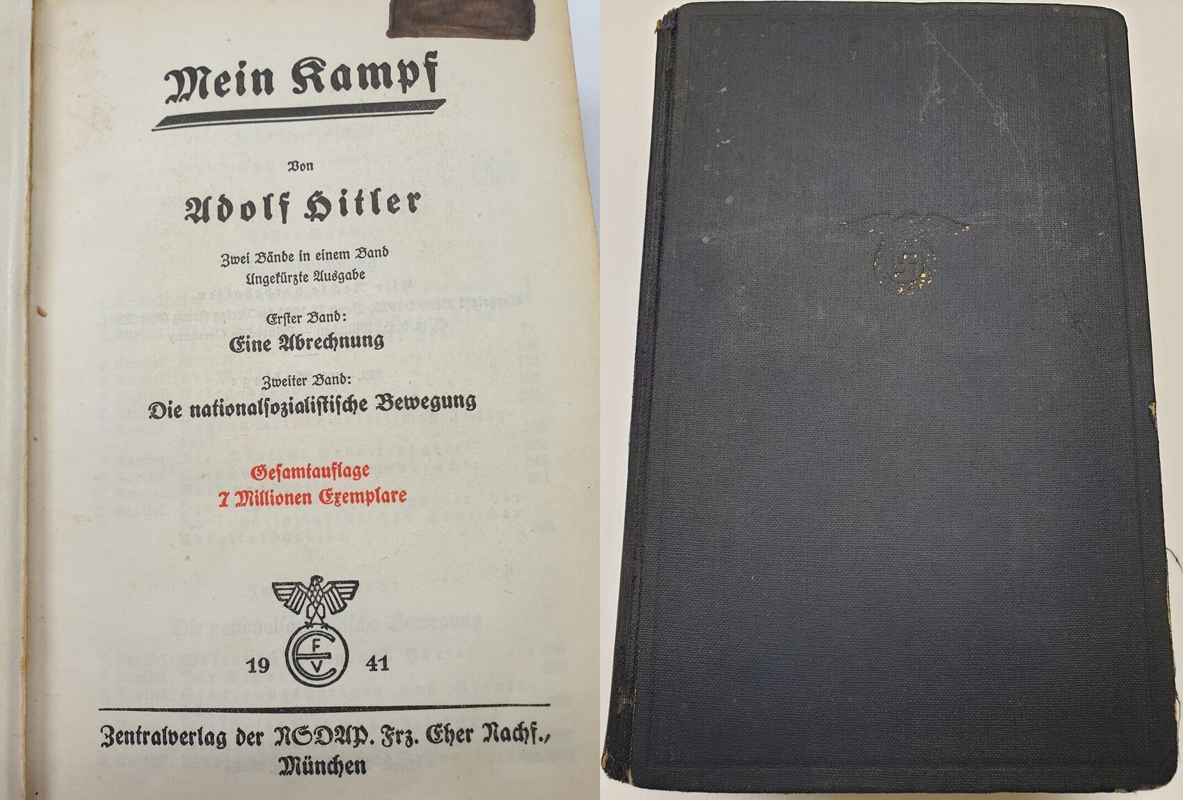 Deutschland Drittes Reich Zwei Bände in einem Buch 1941 Adolf Hitler