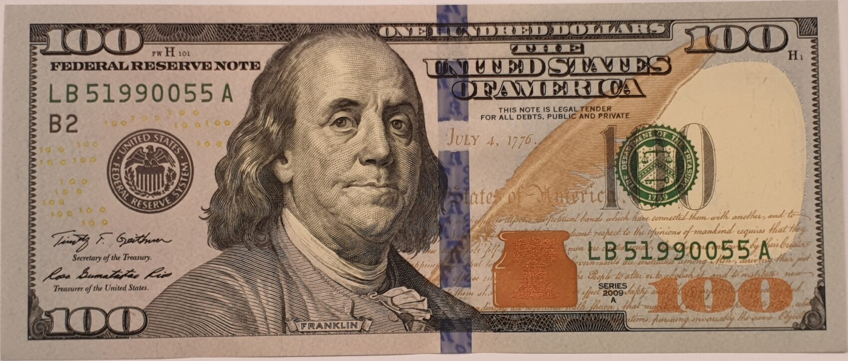 USA - Vereinigte Staaten v. Amerika $ 100 Dollars 2009 Geldschein ...