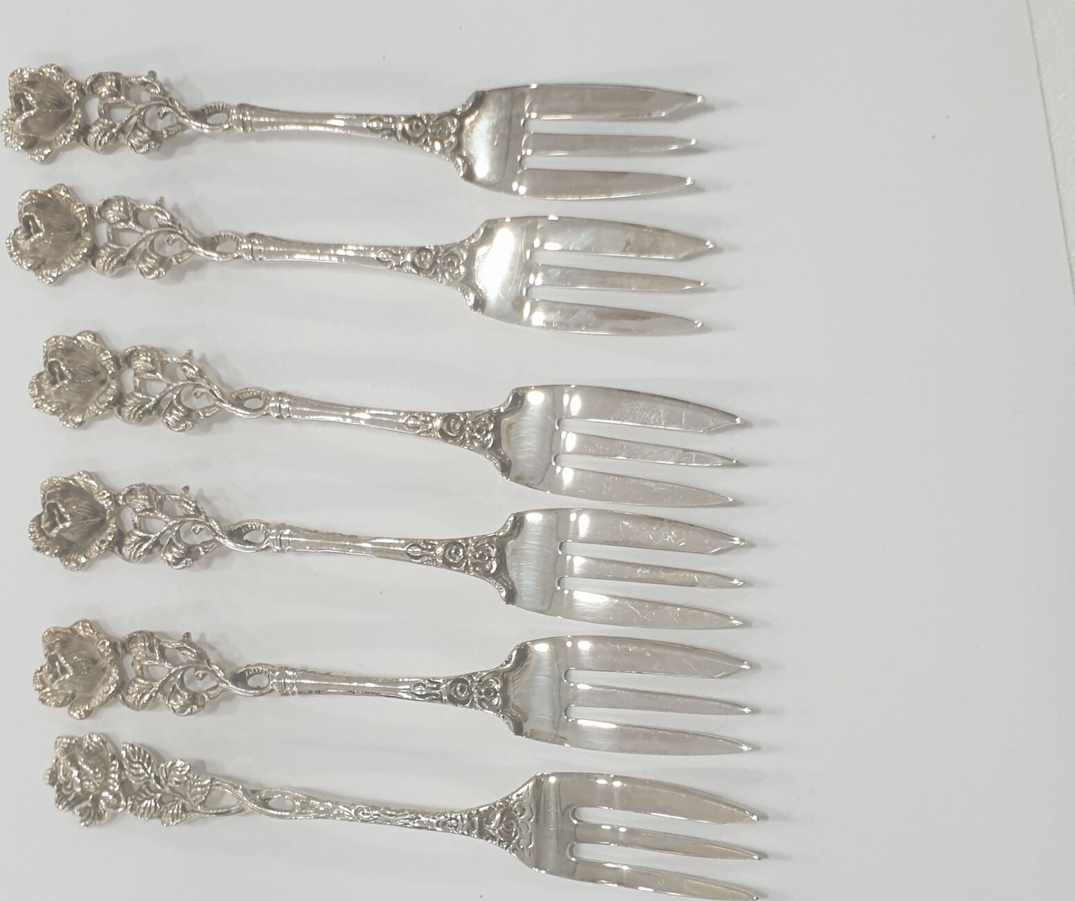 Deutschland Silberbesteck vintage Hildesheimer Rose 835 Silber 6 Teile ...