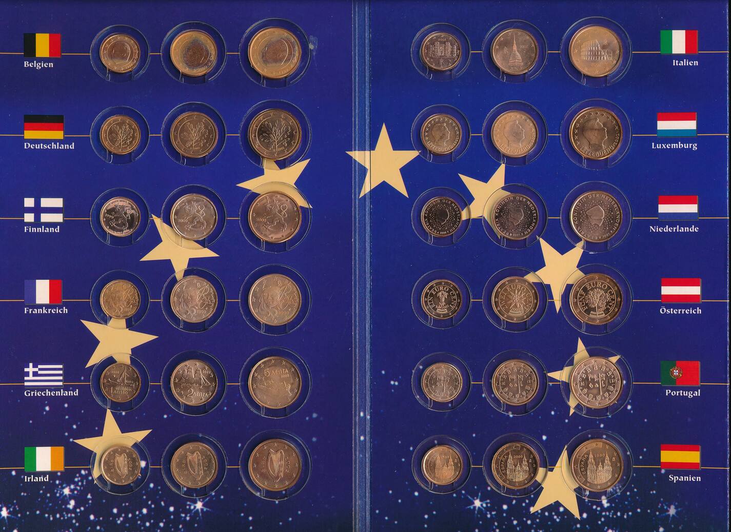 euro-l-nder-1-2-5-cents-kommplett-satz-1999-2002-euro-kollektion