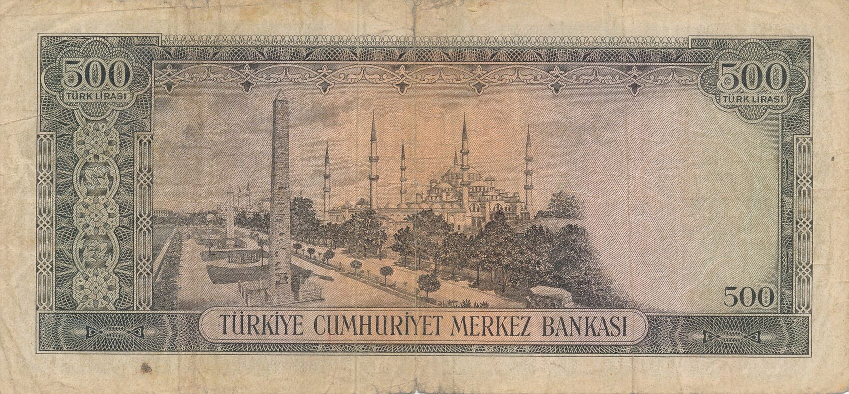 Türkei Türkiye 500 Lira 1930 (1959) 5.Emisyon 2.Tertip 500 Türk Lirasi Serie M105254 VF MA