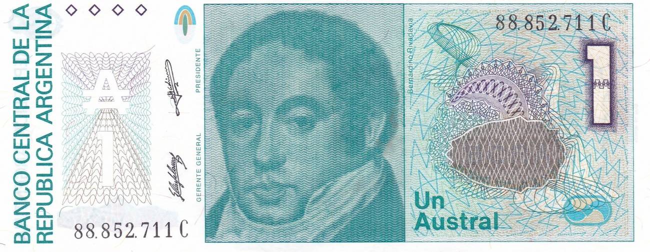 Argentinien Un Austral 1985-1989 Banknote UNC | MA-Shops