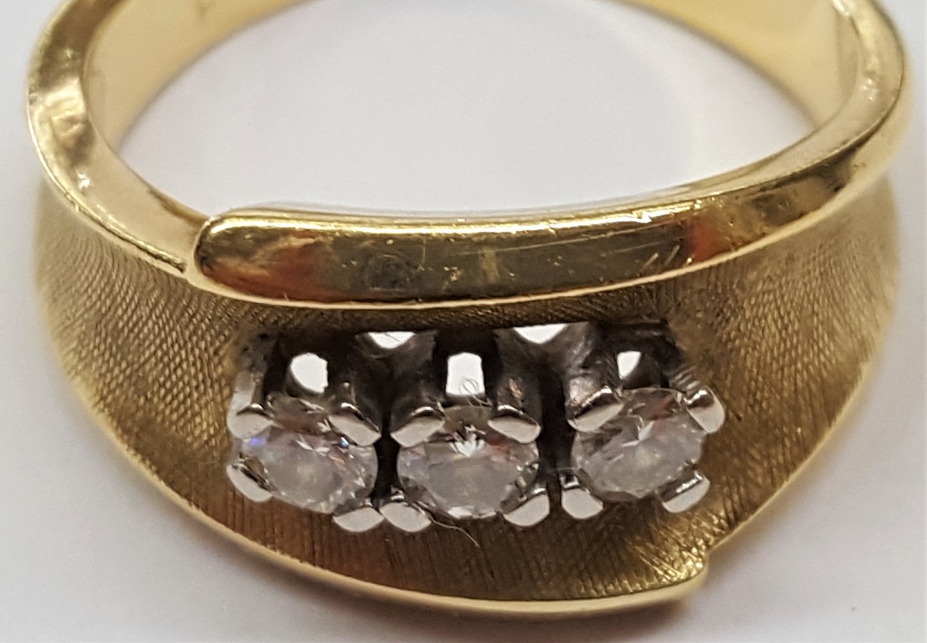 Gold 0,24 Ct er MA-Shops 14 Brillantring Gelbgold Ring Antik | Karat 585 Brillant Goldring