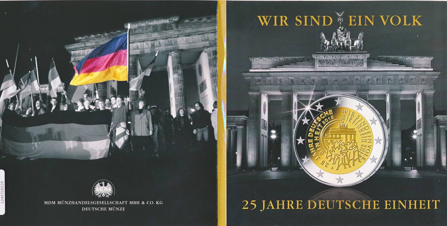 Deutschland Brd 5x 2 Euro Adfgj 2015 Satz 2-euro-gedenkmünzen, 25 Jahre 