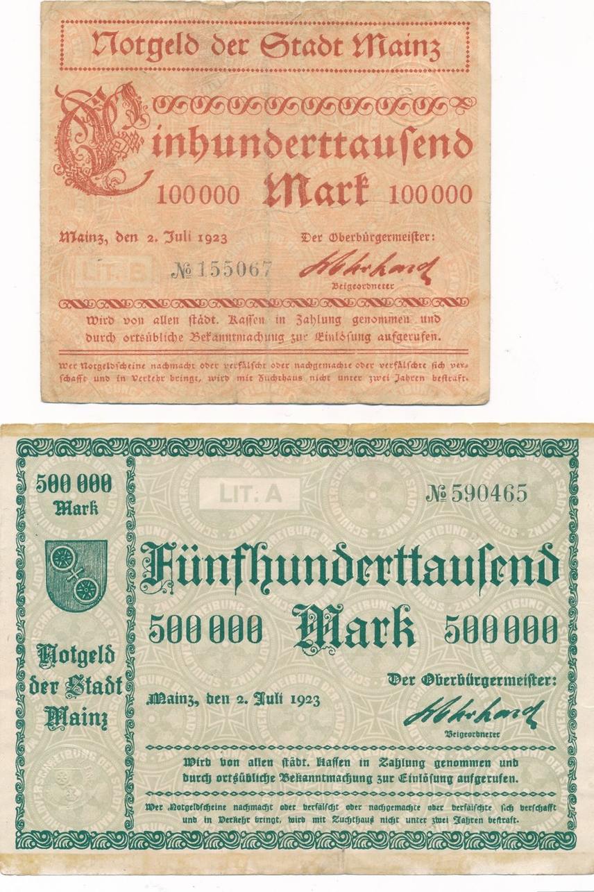 mainz-1923-notgeld-der-stadt-100-und-500-tausend-mark-ma-shops