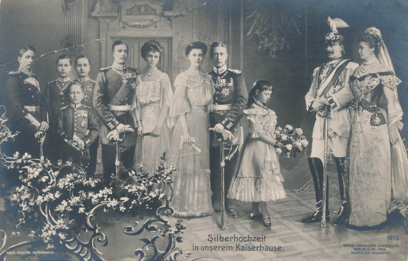 Kaiserreich Deutschland Ak Ansichtskarte Postkarte Silberne Hochzeit ...