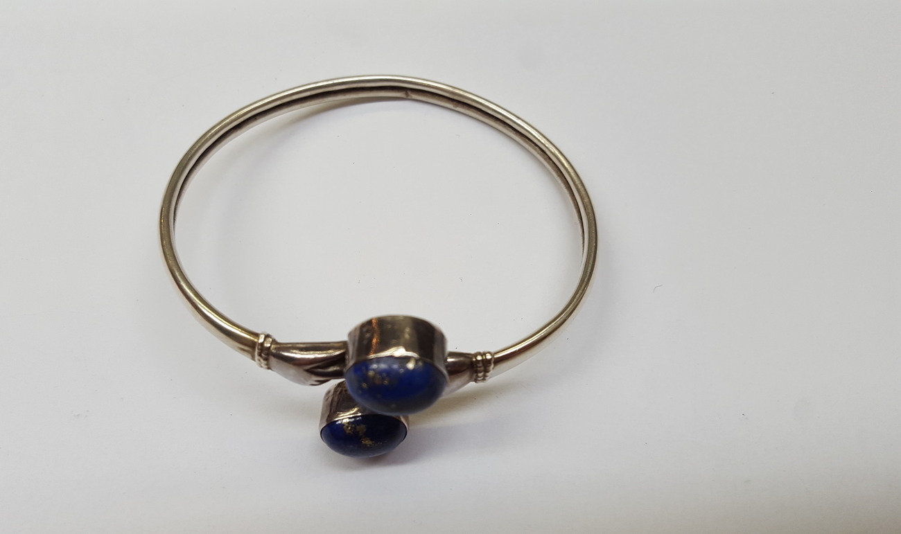 925 er Silber Armreif Silberarmreif Lapislazuli Lapis Lazuli | MA-Shops