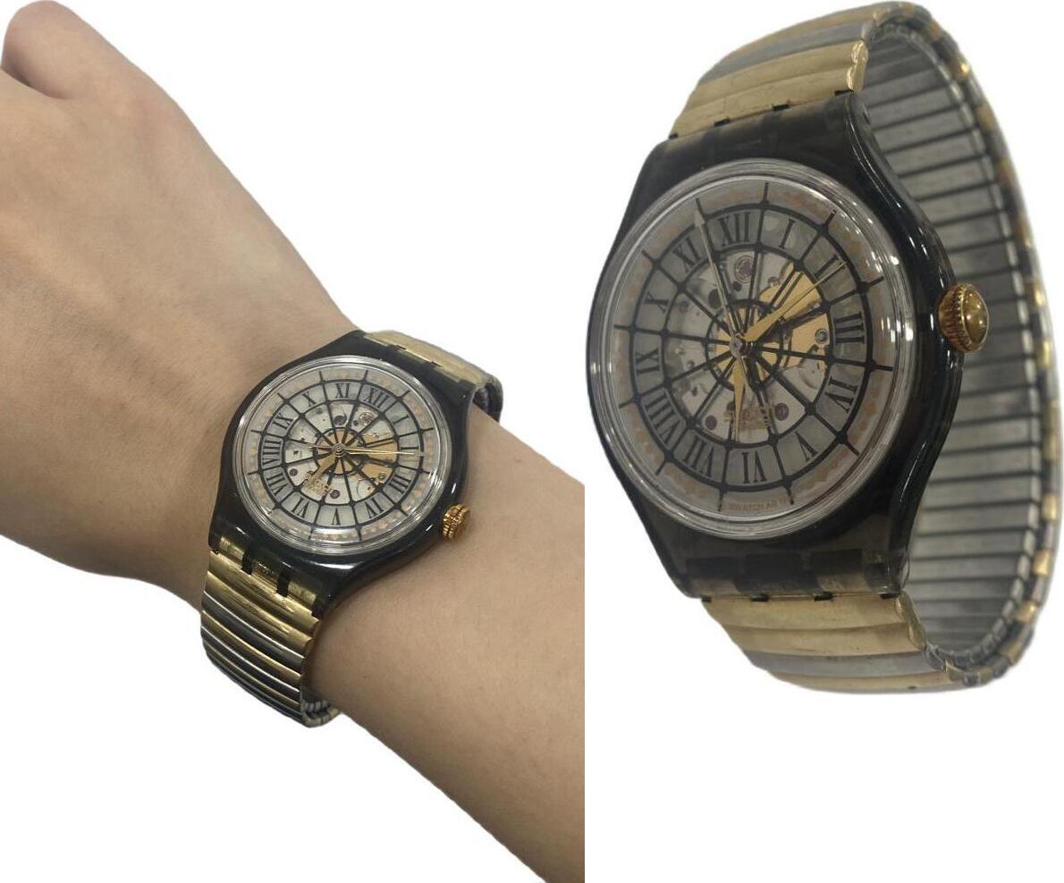 Vintage Flexi Armband Swatch Automatic Uhr Armbanduhr Swiss Made 23 Jewels  mit normalen Funktionsfähig