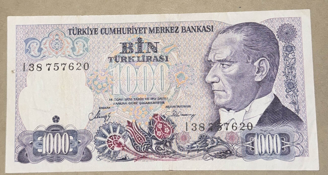 Türkei 1000 Lira 1986 Banknote aEF | MA-Shops