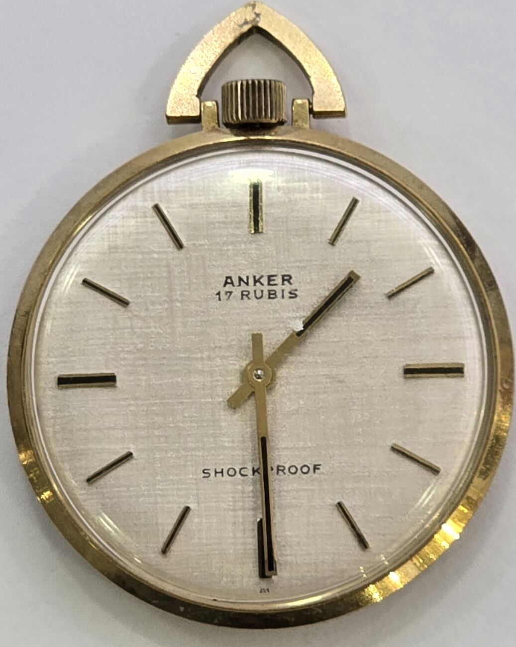 Antike Taschenuhr Mechanische Uhr, Anker, 17 Rubis, Schockproof, handaufzug  Gold Double gebrauchter Funktionsfähig