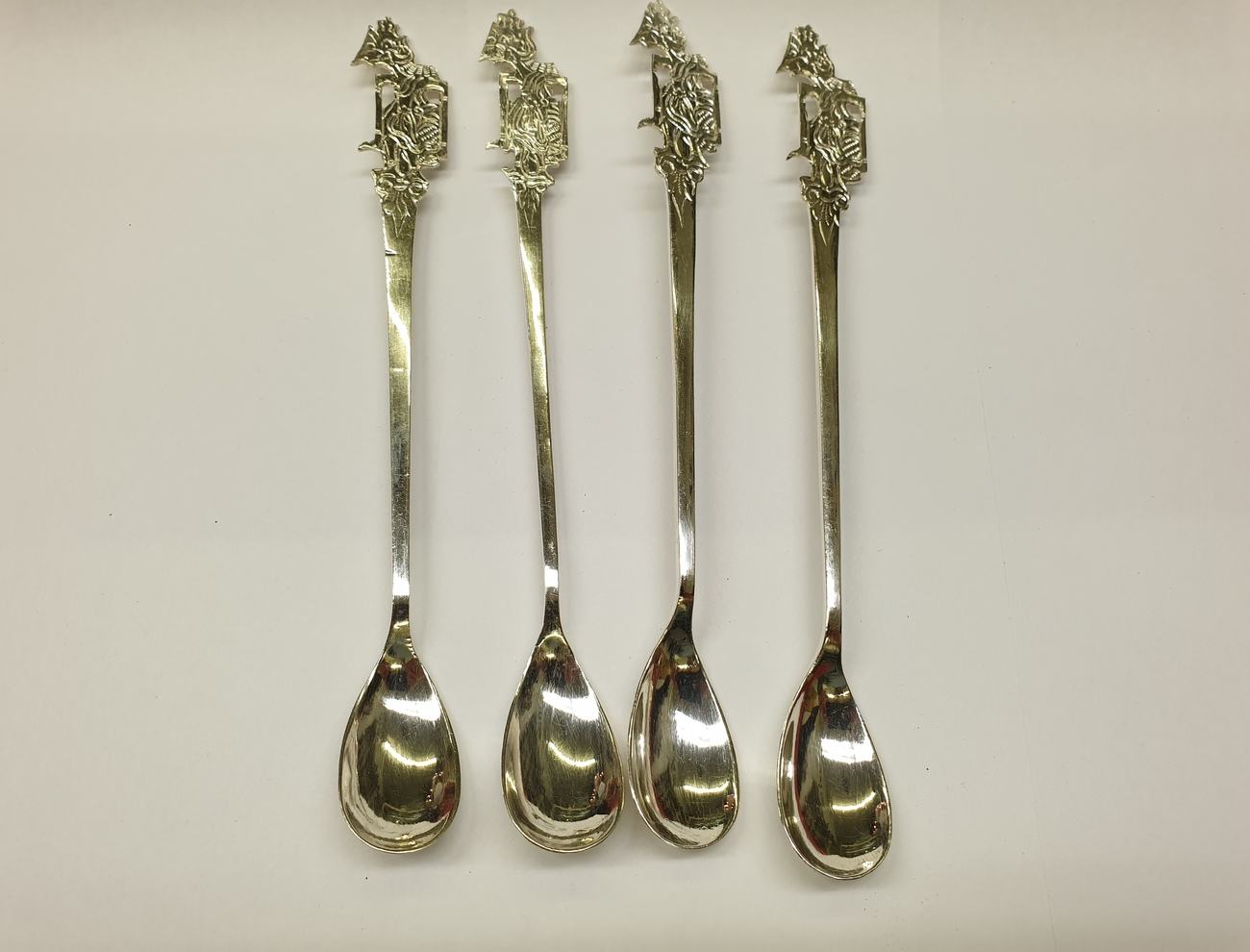 Jogja Silver TOM Besteck 838er Silber 4 x Dessertlöffel Eislöffel