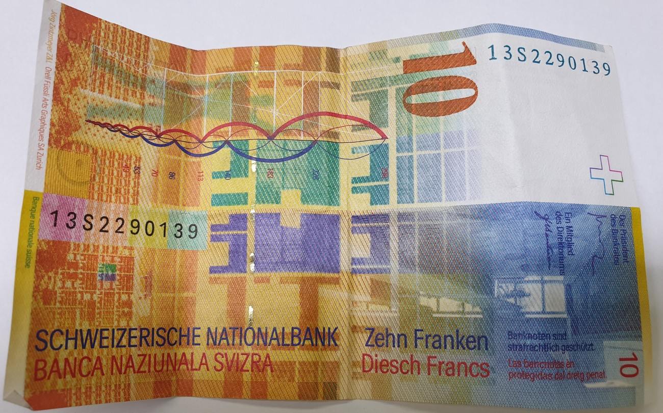 Schweiz 10 Franken 1997 Zehn Franken Ndix Francs Vf Ma Shops