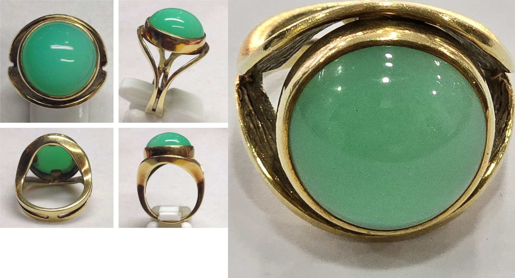 Jade 14k gold ring hotsell
