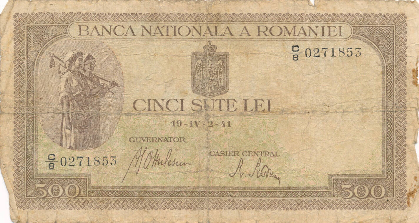 500 Lei 1941 Rumänien Romaniei Cinci Sute Lei | MA-Shops