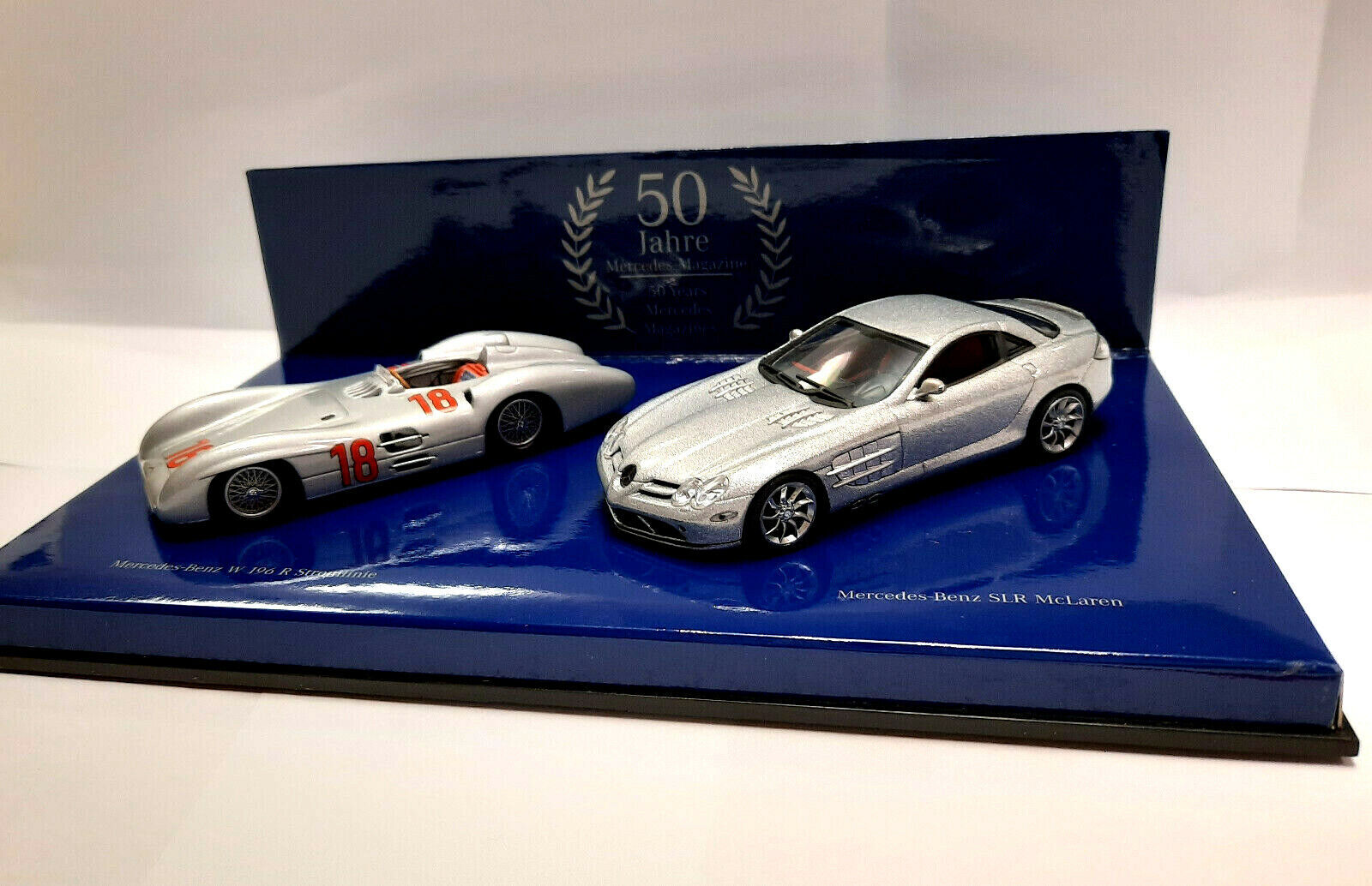 MINICHAMPS - Mercedes-Benz SLR McLaren + W 196 R Stromlinie - 1:43