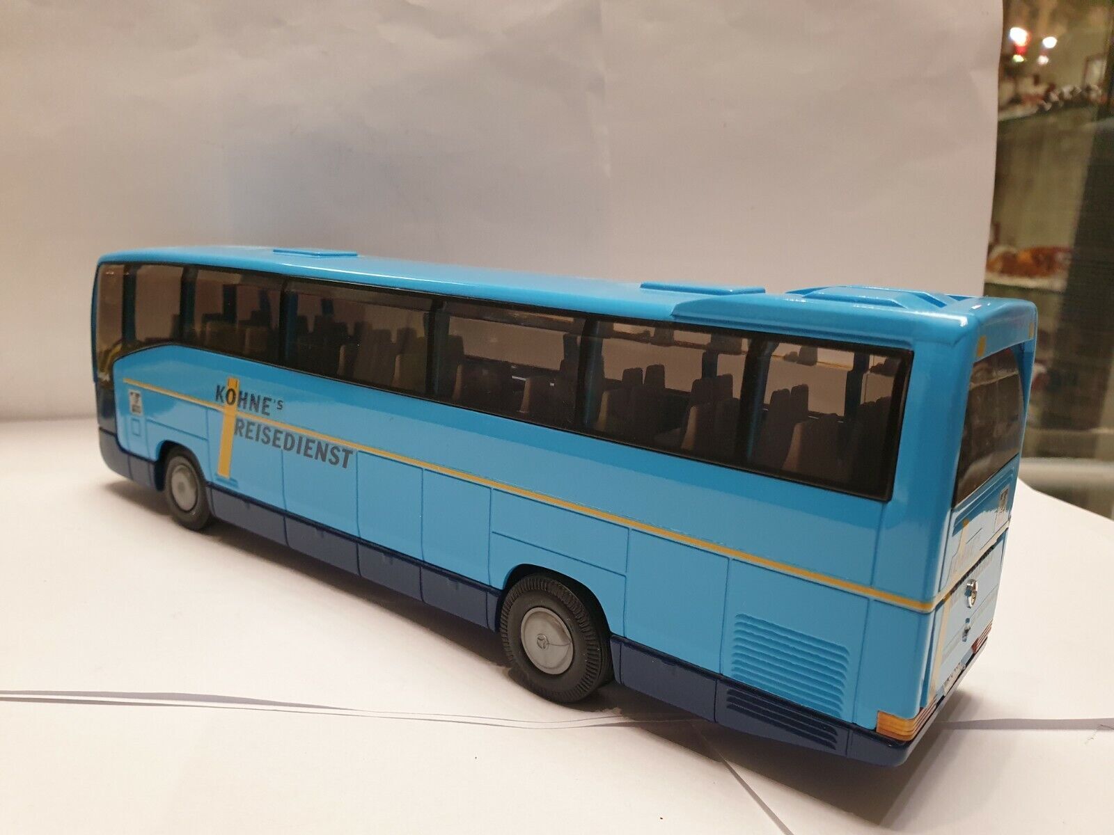 NZG M 1:43, Mercedes-Benz 0 404 SHD Blau No. 351 Köhne Reisedienst