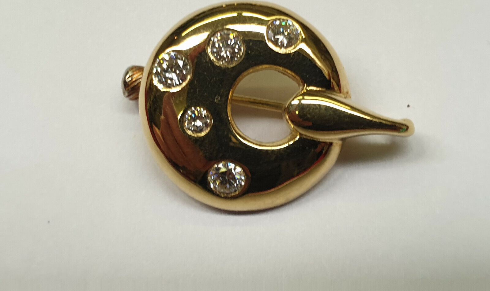 Nadel Brosche Anhänger 585er Gold mit 0,90 ct Brillanten Antstecknadel ...