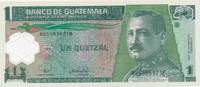 Guatemala 1 Quetzal Geldschein Banknote Jose Maria Orellana -