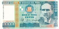 Peru 10.000 Intis Geldschein Banknote Diez Mil Intis -