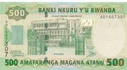 Ruanda 500 Francs 2008 Geldschein Banknote Rwanda bankfrisch unz 11.73 US$ Tax included +  11.73 US$ shipping