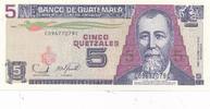 Guatemala 5 Quetzal Geldschein Banknote General Justo Rufino Barrios -