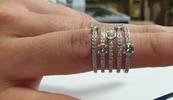 Swarovski Damnering Ring Spiralring mit farblosen Steinen mit org. Box -