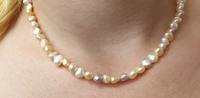 925er Silber Verschluss Perlencollier Perlenkette Perle Perlencollier -