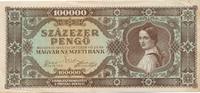 Ungarn 100000 Pengö Geldschein Banknote Magyar -