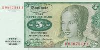 BRD 5 Mark Serie B Nr. 9807341 N -