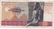 Ägypten 10 Pounds Geldschein Banknote Misr Misir ten Pounds mit Stempel -