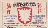 Bullenkuhlen 50 Pfenning Notgeldschein der Gemeinde Bullenkuhlen -