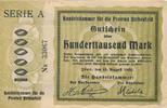 Idar 100 Tausend Mark Handelskammer für die Provinz Birkenfeld -
