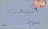 Deutsches Reich Brief von Plauen nach St.Gallen mit 2 x 1 Groschen, Brustschild -