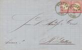 Deutsches Reich Brief von Plauen nach St.Gallen mit 2 x 1 Groschen, Brustschild -
