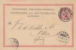 Deutsches Reich Postkarte Ganzsache mit 10 Pfennig Reichsadler von Frankfurt nach Olten -