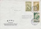 Saar Brief gelaufen mit Briefmarken Volkshilfe, Saarbrücken-Stempel -