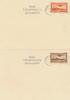 Saargebiet 2 Postkarten mit Flugpostmarken 60 c und 5 Fr. gestempelt -