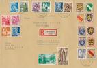 R-Brief nach Konstanz 2, Französische Zone Sonderbriefmarken mit Stempel -