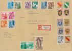 R-Brief nach Konstanz 2, Französische Zone Sonderbriefmarken mit Stempel -
