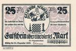 Stroebeck 25 Pfennig Gemeine, Gutschein über eine viertel Mark Serie" Schachbrett " -