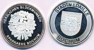 2 x Medaillen  Deutschland Stadtmedaille Bochum Graf Engelbert Sparkasse Bochum Bankfrisch, angelaufen, kleine Kratzer